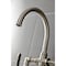 Kingston Brass KS2338KL Industrial Style Bridge Kitchen Faucet with Brass Sprayer, Brushed Nickel KS2338KL - alternate 4